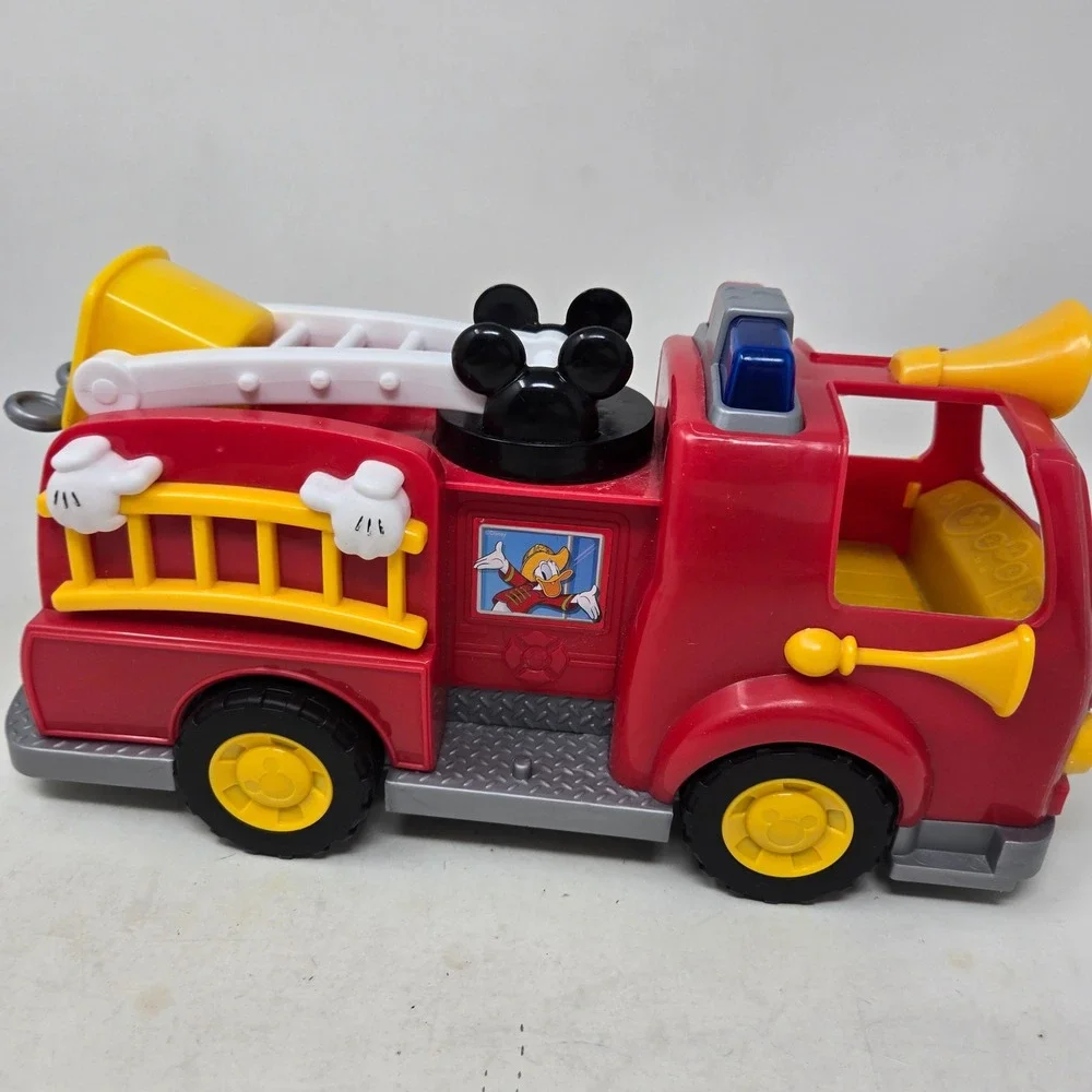 Disney Mickey Mouse Fire Engine Truck Toy with Mickey Figure Just Play 38550